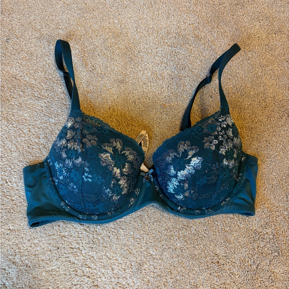 Victoria's Secret Green Lace Demi Bra